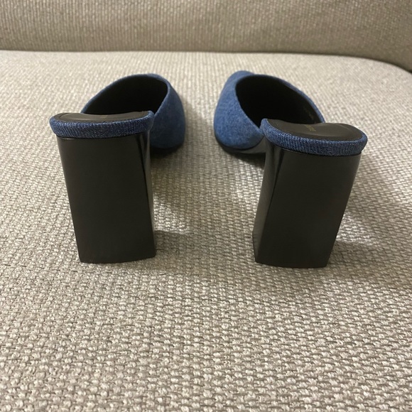 BALENCIAGA Denim Block Heel Mules Size 40 Blue NWT - Picture 6 of 8